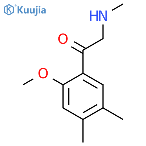 1-(2-methoxy-4,5-dimethylphenyl)-2-(methylamino)ethan-1-one structure