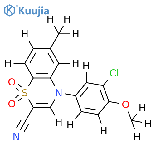 4-(3-chloro-4-methoxyphenyl)-6-methyl-1,1-dioxo-4H-1lambda6,4-benzothiazine-2-carbonitrile structure