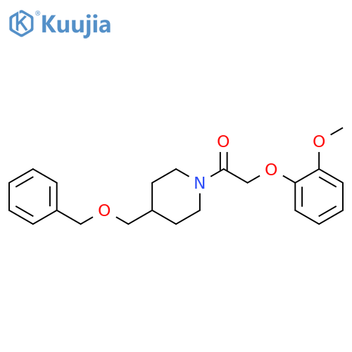 1-{4-(benzyloxy)methylpiperidin-1-yl}-2-(2-methoxyphenoxy)ethan-1-one structure