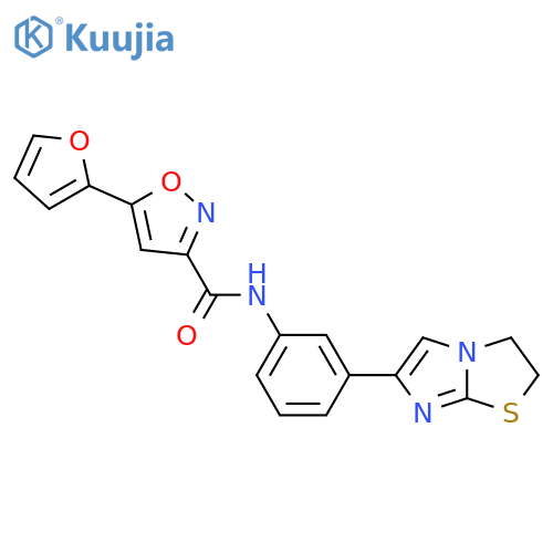 5-(furan-2-yl)-N-(3-{2H,3H-imidazo2,1-b1,3thiazol-6-yl}phenyl)-1,2-oxazole-3-carboxamide structure