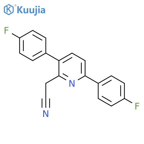 3,6-Bis(4-fluorophenyl)pyridine-2-acetonitrile structure