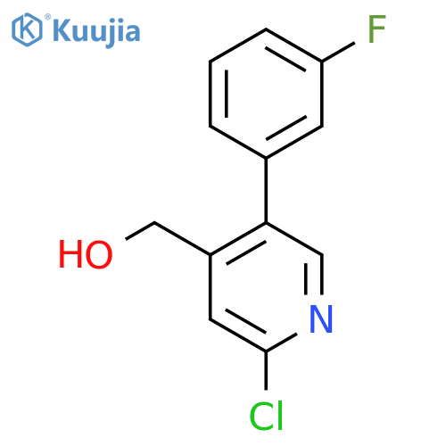 2-Chloro-5-(3-fluorophenyl)pyridine-4-methanol structure