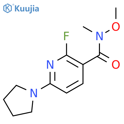 2-Fluoro-N-methoxy-N-methyl-6-(pyrrolidin-1-yl)-nicotinamide structure