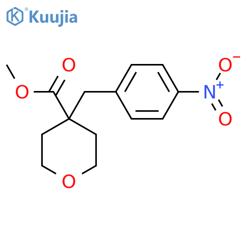 Methyl 4-(4-nitrobenzyl)tetrahydro-2H-pyran-4-carboxylate structure