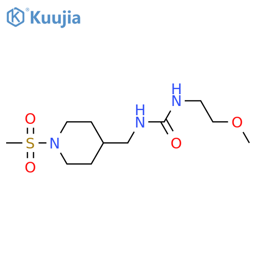 1-[(1-methanesulfonylpiperidin-4-yl)methyl]-3-(2-methoxyethyl)urea structure