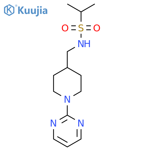 N-{1-(pyrimidin-2-yl)piperidin-4-ylmethyl}propane-2-sulfonamide structure