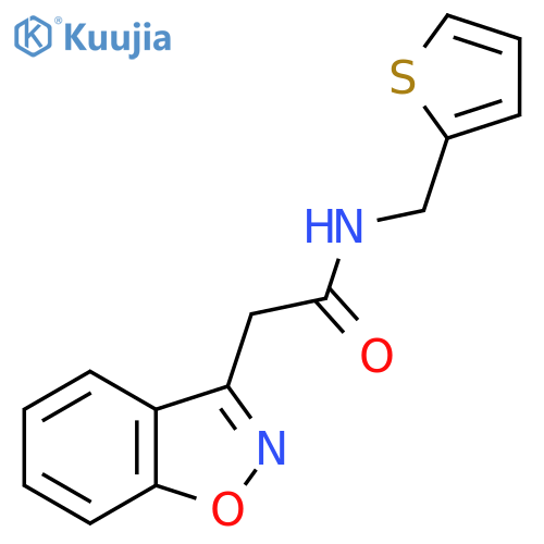 2-(1,2-benzoxazol-3-yl)-N-(thiophen-2-yl)methylacetamide structure