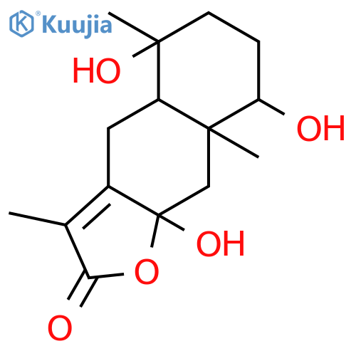 (4aR,5R,8R,8aR,9aS)-4a,5,6,7,8,8a,9,9a-octahydro-5,8,9a-trihydroxy-3,5,8a-trimethylnaphtho[2,3-b]furan-2(4H)-one structure