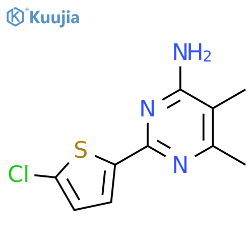 2-(5-Chlorothiophen-2-yl)-5,6-dimethylpyrimidin-4-amine structure