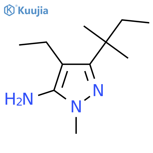 4-Ethyl-1-methyl-3-(2-methylbutan-2-yl)-1h-pyrazol-5-amine structure