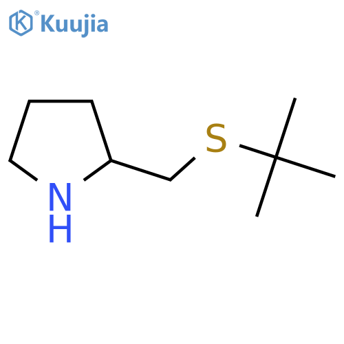2-[(Tert-butylsulfanyl)methyl]pyrrolidine structure
