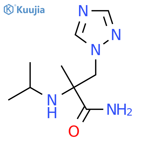 2-methyl-2-(propan-2-yl)amino-3-(1H-1,2,4-triazol-1-yl)propanamide structure