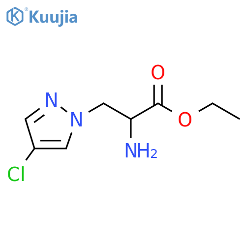 1H-Pyrazole-1-propanoic acid, α-amino-4-chloro-, ethyl ester structure