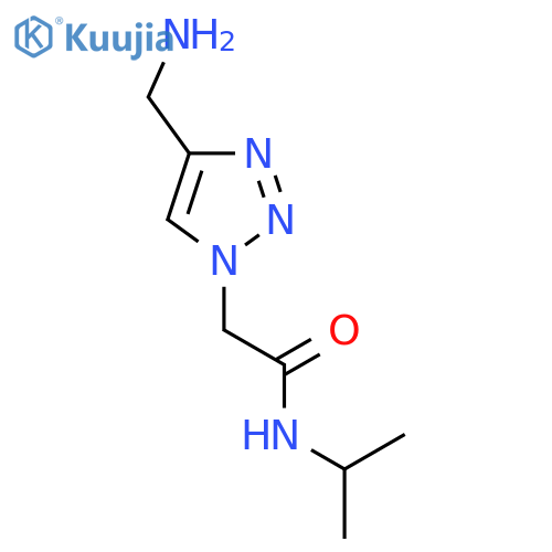 2-[4-(aminomethyl)-1H-1,2,3-triazol-1-yl]-N-(propan-2-yl)acetamide structure