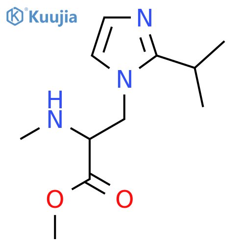 methyl 2-(methylamino)-3-2-(propan-2-yl)-1H-imidazol-1-ylpropanoate structure