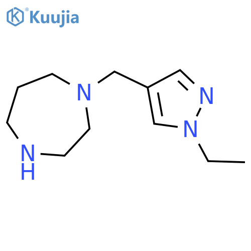 1-[(1-ethyl-1H-pyrazol-4-yl)methyl]-1,4-diazepane structure