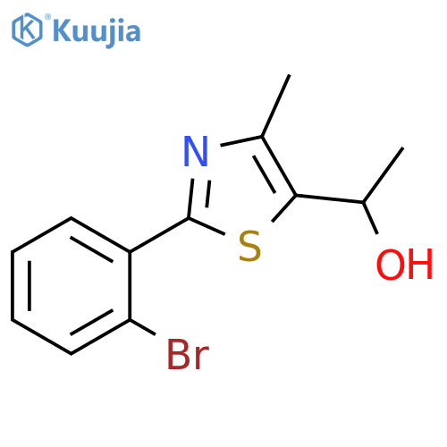 1-2-(2-bromophenyl)-4-methyl-1,3-thiazol-5-ylethan-1-ol structure