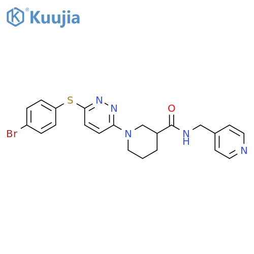 1-{6-[(4-bromophenyl)sulfanyl]pyridazin-3-yl}-N-[(pyridin-4-yl)methyl]piperidine-3-carboxamide structure