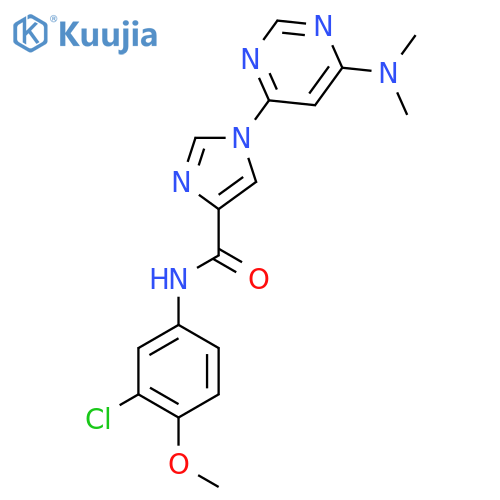 N-(3-chloro-4-methoxyphenyl)-1-6-(dimethylamino)pyrimidin-4-yl-1H-imidazole-4-carboxamide structure