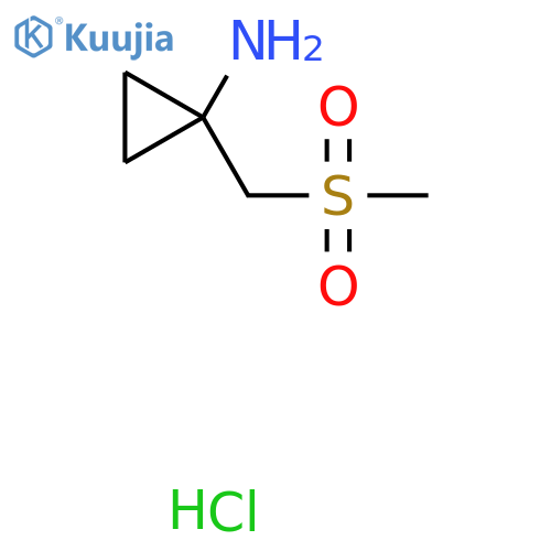 1-(methanesulfonylmethyl)cyclopropan-1-amine hydrochloride structure