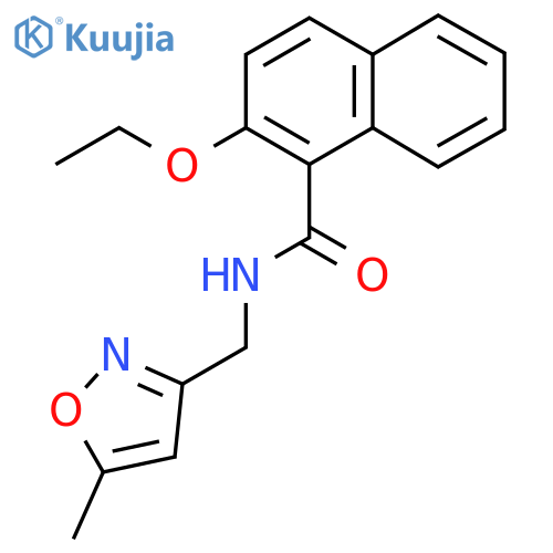 2-ethoxy-N-(5-methyl-1,2-oxazol-3-yl)methylnaphthalene-1-carboxamide structure