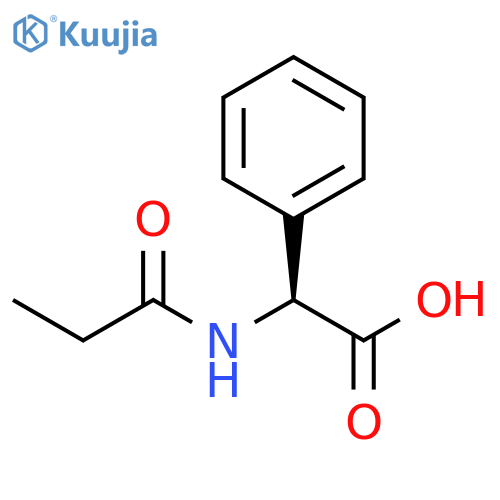 Benzeneacetic acid, α-[(1-oxopropyl)amino]-, (αS)- structure