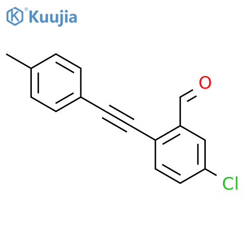 5-Chloro-2-(P-tolylethynyl)benzaldehyde structure