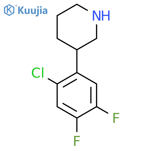 3-(2-Chloro-4,5-difluorophenyl)piperidine structure