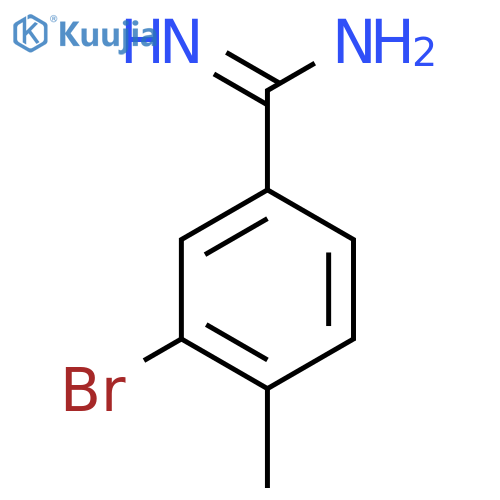 3-bromo-4-methylbenzene-1-carboximidamide structure