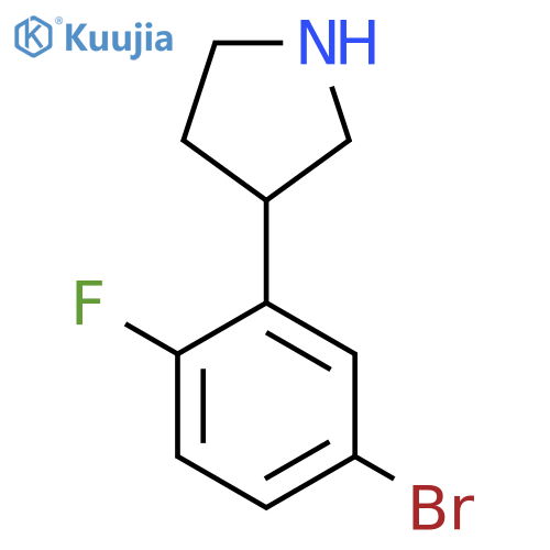 3-(5-Bromo-2-fluorophenyl)pyrrolidine structure