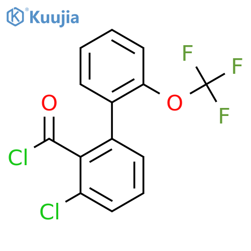 3-Chloro-2'-(trifluoromethoxy)biphenyl-2-carbonyl chloride structure