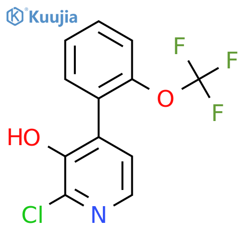 2-Chloro-3-hydroxy-4-(2-(trifluoromethoxy)phenyl)pyridine structure