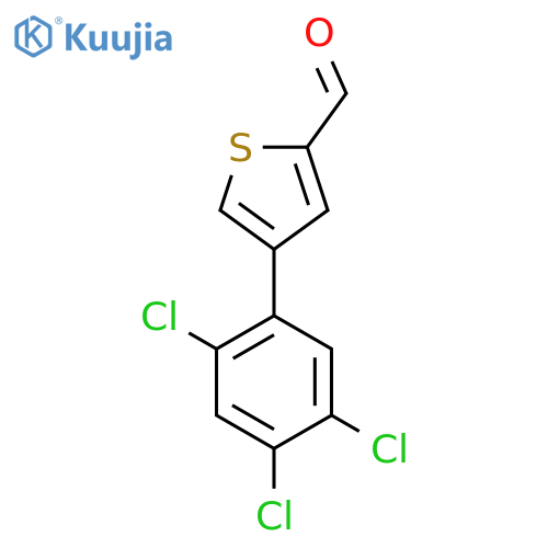 4-(2,4,5-Trichlorophenyl)thiophene-2-carboxaldehyde structure