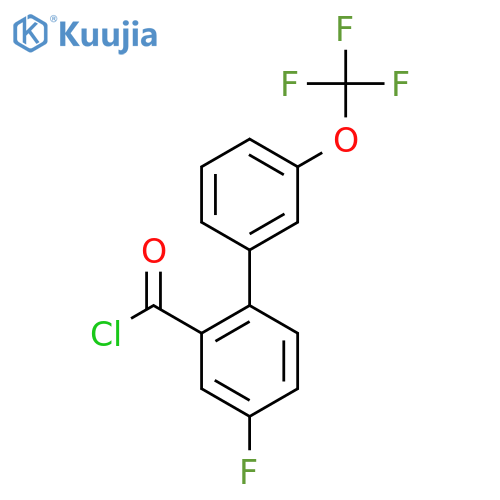 4-Fluoro-3'-(trifluoromethoxy)biphenyl-2-carbonyl chloride structure