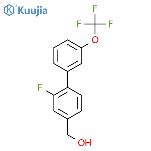 2-Fluoro-3'-(trifluoromethoxy)biphenyl-4-methanol structure