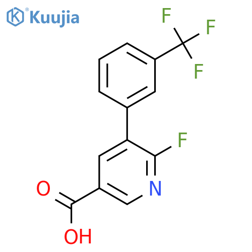 6-Fluoro-5-(3-(trifluoromethyl)phenyl)nicotinic acid structure