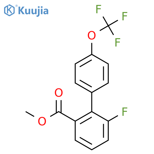 Methyl 6-fluoro-4'-(trifluoromethoxy)biphenyl-2-carboxylate structure
