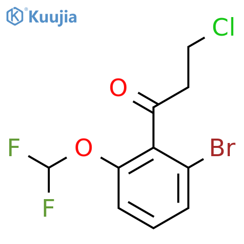 2'-Bromo-3-chloro-6'-(difluoromethoxy)propiophenone structure
