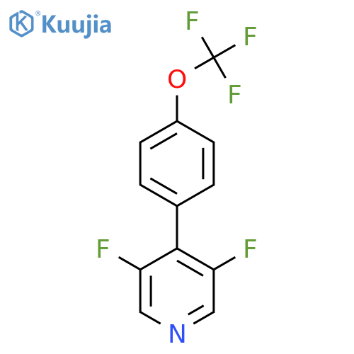 3,5-Difluoro-4-(4-(trifluoromethoxy)phenyl)pyridine structure