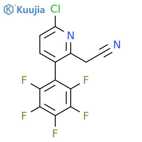6-Chloro-3-(perfluorophenyl)pyridine-2-acetonitrile structure