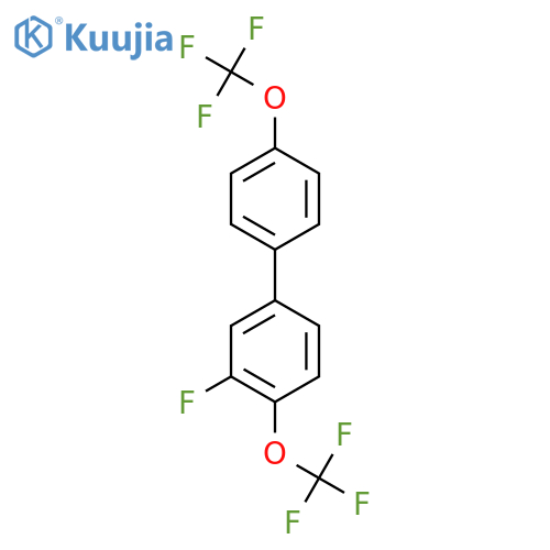 4,4'-Bis(trifluoromethoxy)-3-fluorobiphenyl structure