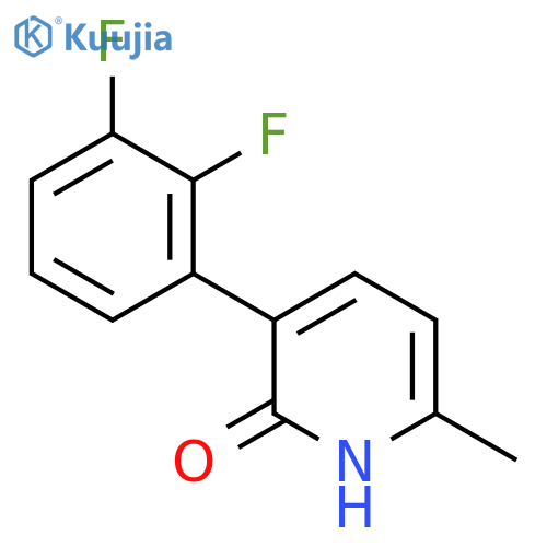 3-(2,3-Difluorophenyl)-2-hydroxy-6-methylpyridine structure