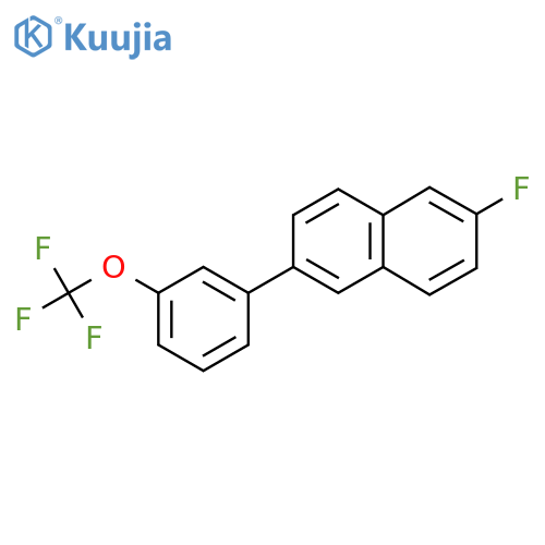 2-Fluoro-6-(3-(trifluoromethoxy)phenyl)naphthalene structure