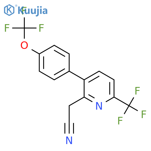 3-(4-(Trifluoromethoxy)phenyl)-6-(trifluoromethyl)pyridine-2-acetonitrile structure