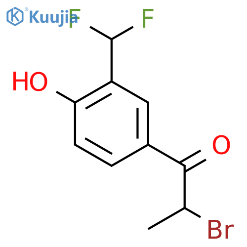 2-Bromo-4'-hydroxy-3'-(difluoromethyl)propiophenone structure