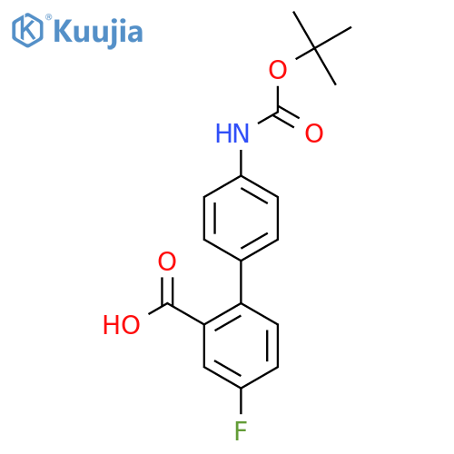[1,1'-Biphenyl]-2-carboxylic acid, 4'-[[(1,1-dimethylethoxy)carbonyl]amino]-4-fluoro- structure