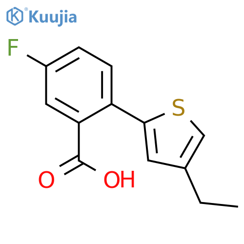 2-(4-Ethylthiophenyl)-5-fluorobenzoic acid structure