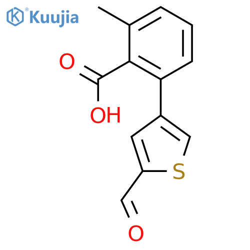 2-(2-Formylthiophen-4-YL)-6-methylbenzoic acid structure