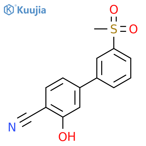 2-Cyano-5-(3-methylsulfonylphenyl)phenol structure
