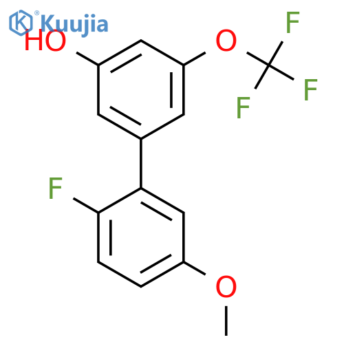 5-(2-Fluoro-5-methoxyphenyl)-3-trifluoromethoxyphenol structure